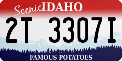 ID license plate 2T3307I