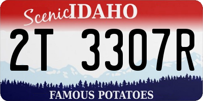 ID license plate 2T3307R