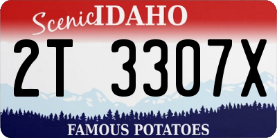ID license plate 2T3307X