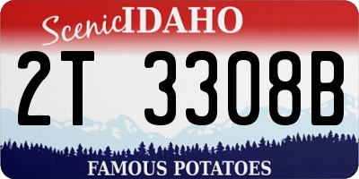 ID license plate 2T3308B