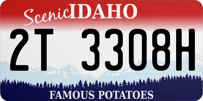ID license plate 2T3308H