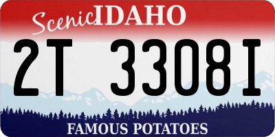 ID license plate 2T3308I