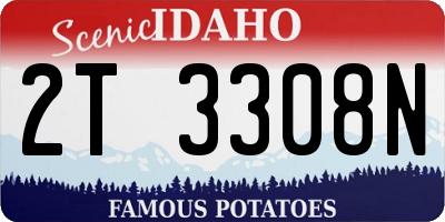 ID license plate 2T3308N
