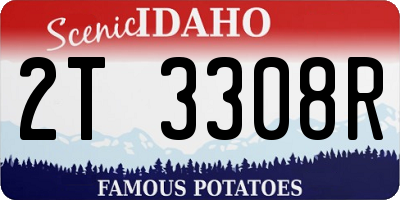 ID license plate 2T3308R