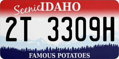 ID license plate 2T3309H