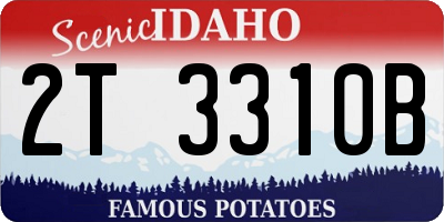 ID license plate 2T3310B