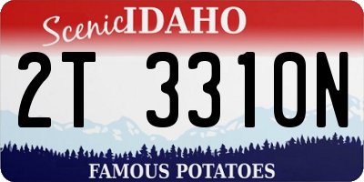 ID license plate 2T3310N