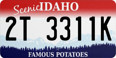 ID license plate 2T3311K