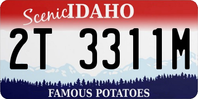 ID license plate 2T3311M