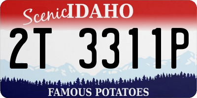 ID license plate 2T3311P