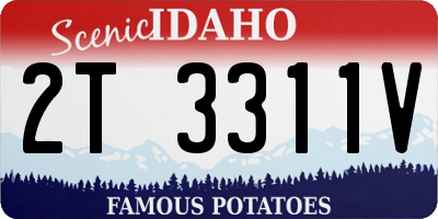 ID license plate 2T3311V