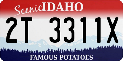 ID license plate 2T3311X