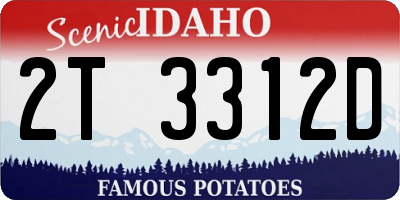 ID license plate 2T3312D