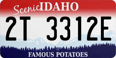 ID license plate 2T3312E