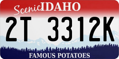 ID license plate 2T3312K