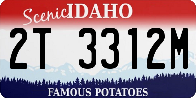 ID license plate 2T3312M