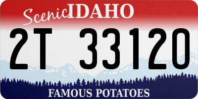 ID license plate 2T3312O