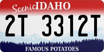 ID license plate 2T3312T