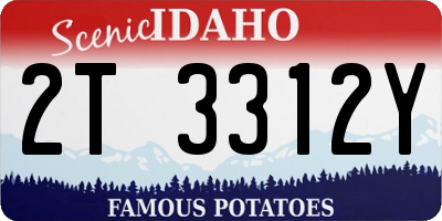 ID license plate 2T3312Y
