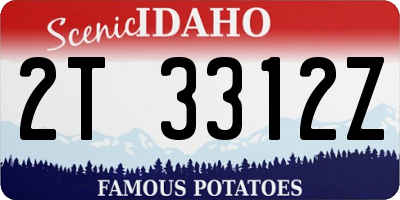 ID license plate 2T3312Z