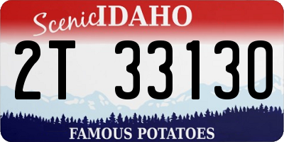 ID license plate 2T3313O