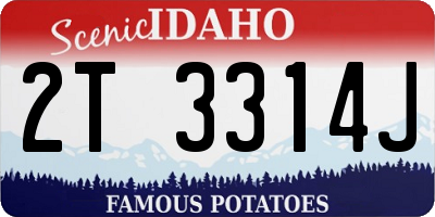 ID license plate 2T3314J