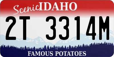 ID license plate 2T3314M