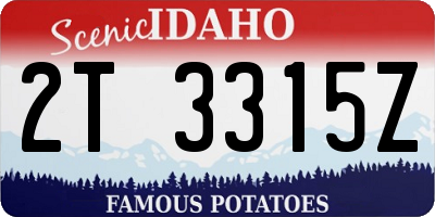 ID license plate 2T3315Z