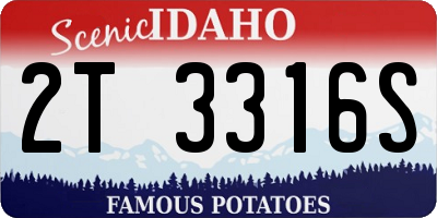 ID license plate 2T3316S