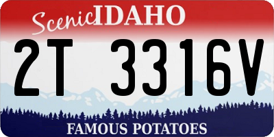 ID license plate 2T3316V