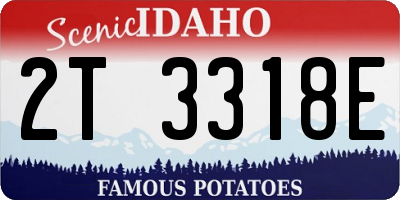 ID license plate 2T3318E