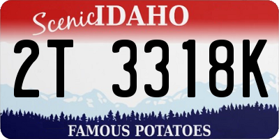 ID license plate 2T3318K