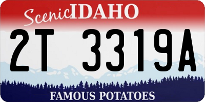 ID license plate 2T3319A
