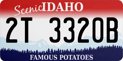 ID license plate 2T3320B