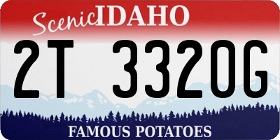 ID license plate 2T3320G