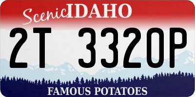 ID license plate 2T3320P