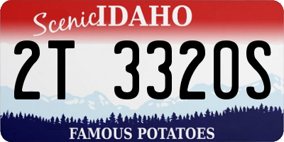 ID license plate 2T3320S