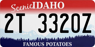 ID license plate 2T3320Z