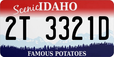 ID license plate 2T3321D