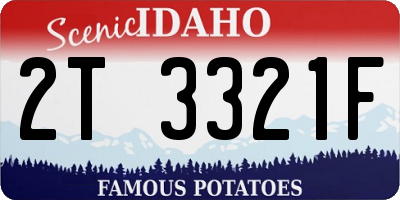 ID license plate 2T3321F