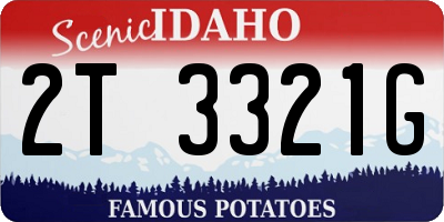 ID license plate 2T3321G