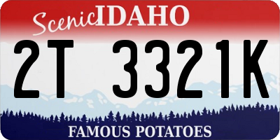 ID license plate 2T3321K
