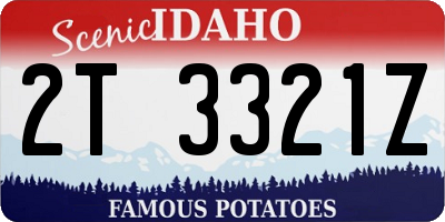 ID license plate 2T3321Z