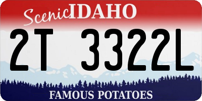 ID license plate 2T3322L