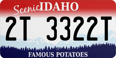 ID license plate 2T3322T