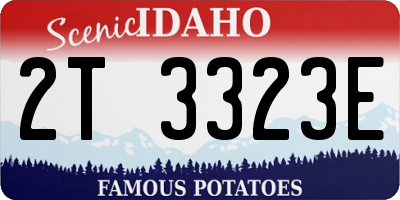 ID license plate 2T3323E