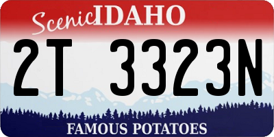 ID license plate 2T3323N