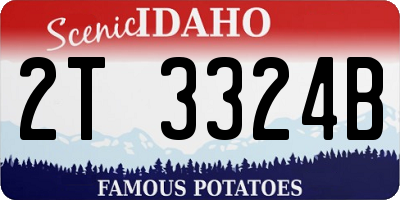 ID license plate 2T3324B