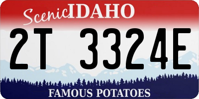 ID license plate 2T3324E