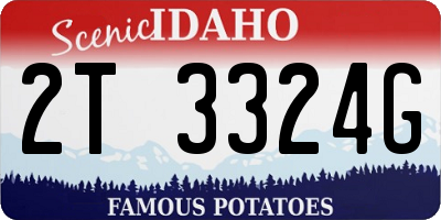 ID license plate 2T3324G